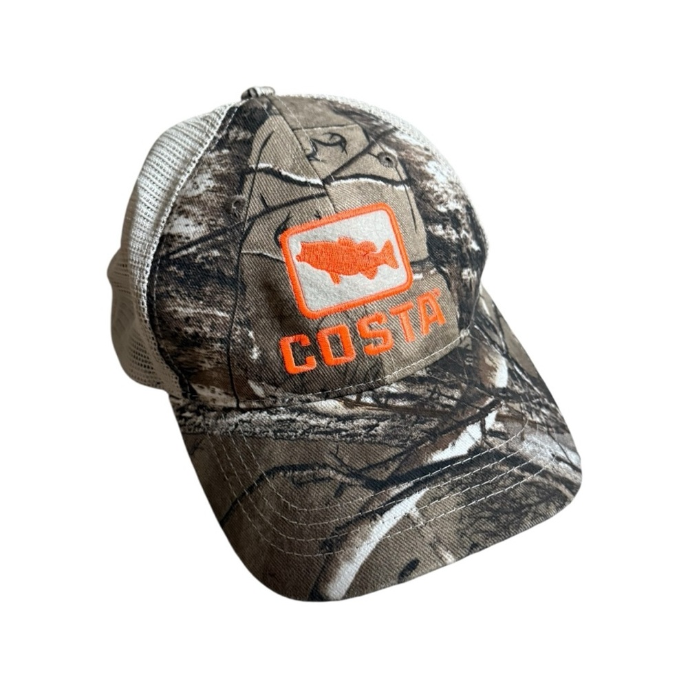 COSTA Del Mar Camouflage Cap Hat Mesh Snapback Camo Authentic